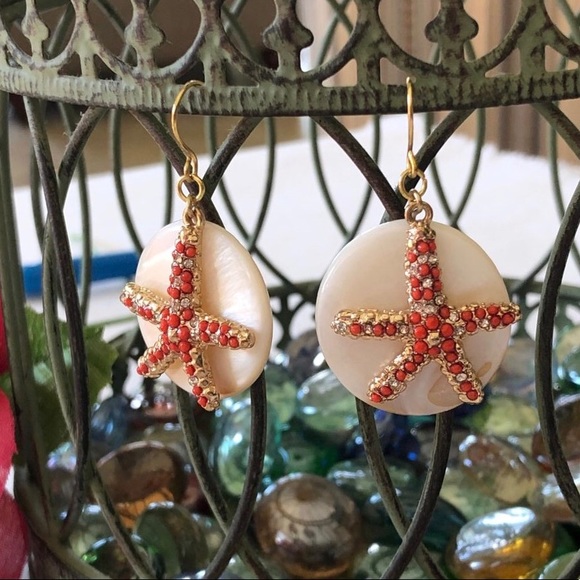 New Handmade Starfish/Shell Disc Earrings - Picture 4 of 7